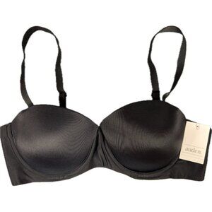 Auden Women’s Black Lightly Lined Strapless WEAR YOUR WAY Bra 36C NEW WITH TAG